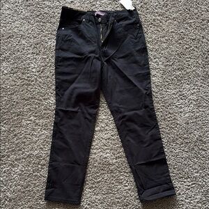 Black Straight-Leg Jeans